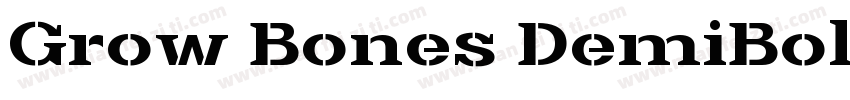 Grow Bones DemiBold字体转换